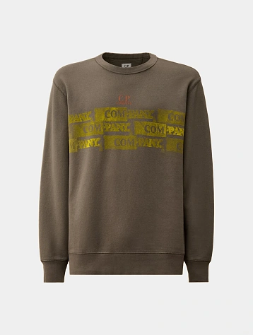 Свитшот C.P. Company Cotton Fleece Crewneck Smoked Pearl Grey