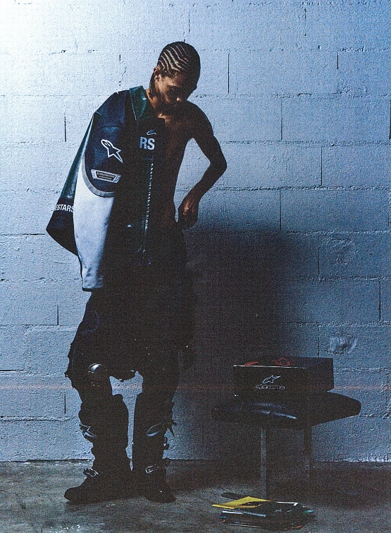 Кожаная куртка ALPINESTARS RSRV Alloy Black/White/Green