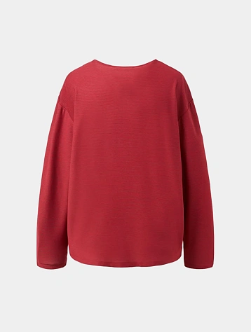 Лонгслив AMOMENTO Stripe Boat Neck Red