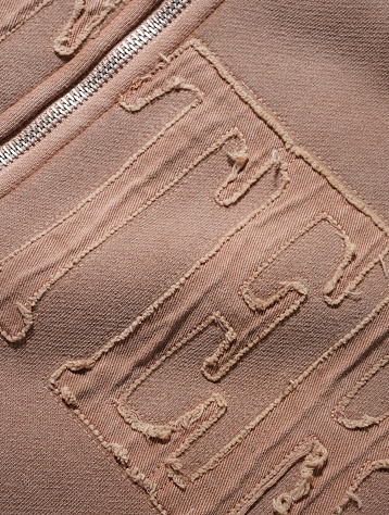 Зип-худи Butter Goods Fabric Applique Washed Brown