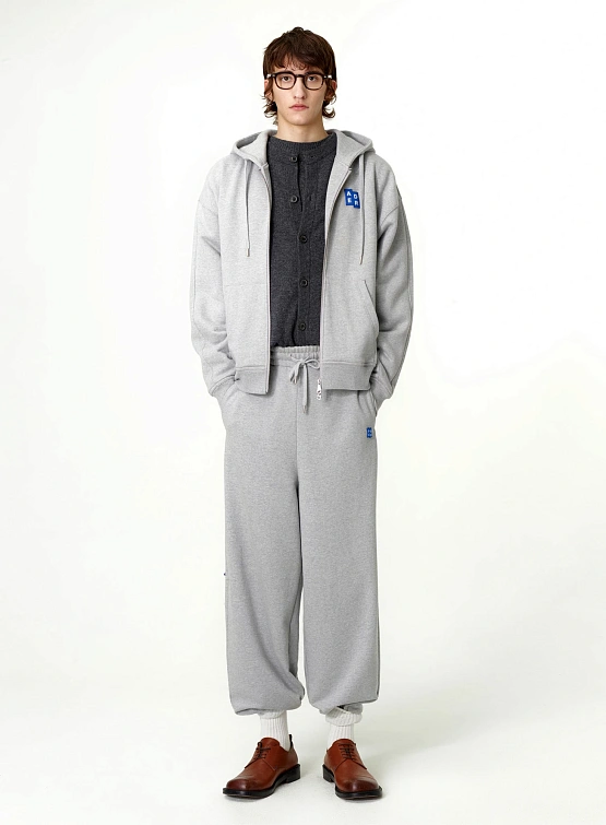 Зип-худи ADERERROR Sig BL Tag Hoodie Zip-Up 02 Grey