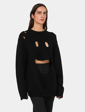 Женский пуловер MOSCHINO Smiley Pullover Black