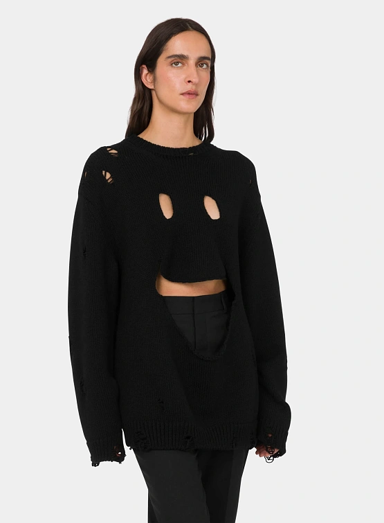 Женский пуловер MOSCHINO Smiley Pullover Black
