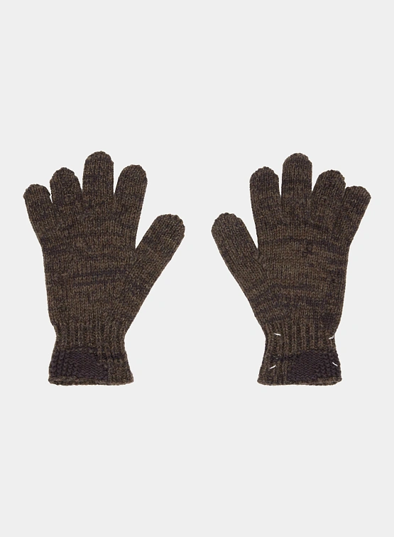 Перчатки Maison Margiela Knit Gloves Walnut