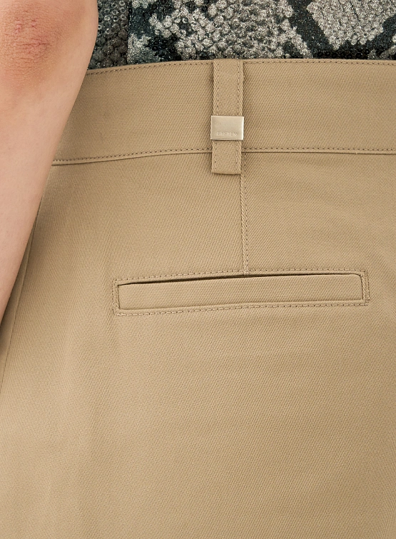 Женские брюки System Studios Button Pin Tuck Light Beige