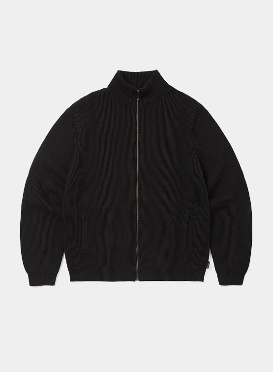Кардиган thisisneverthat Washed Full Zip Cardigan Black
