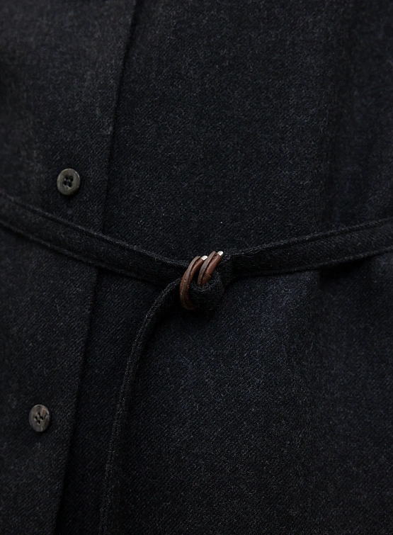 Женская рубашка LE17SEPTEMBRE Oversized Belted Charcoal