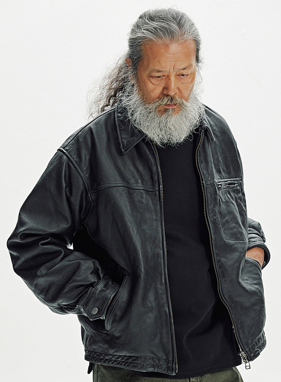 Бомбер FrizmWORKS Destroyed Cowhide Leather Black