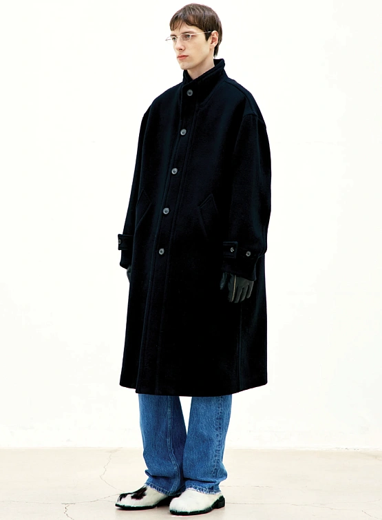 Пальто COOR Virgin Wool High-Neck Black