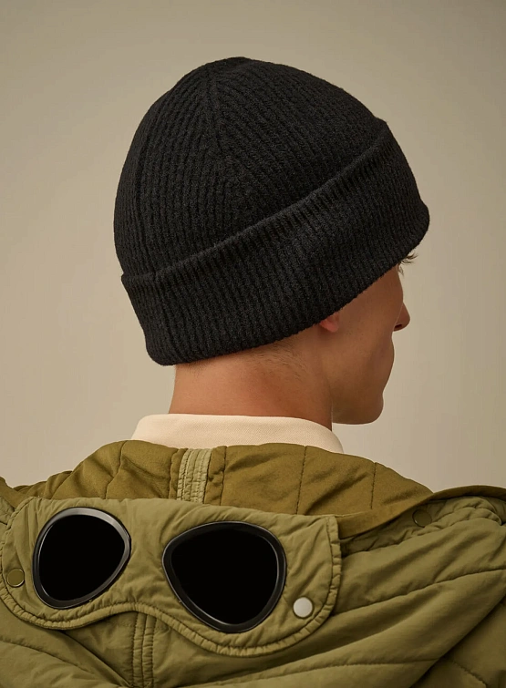 Шапка C.P. Company Fleece Knit Beanie Black