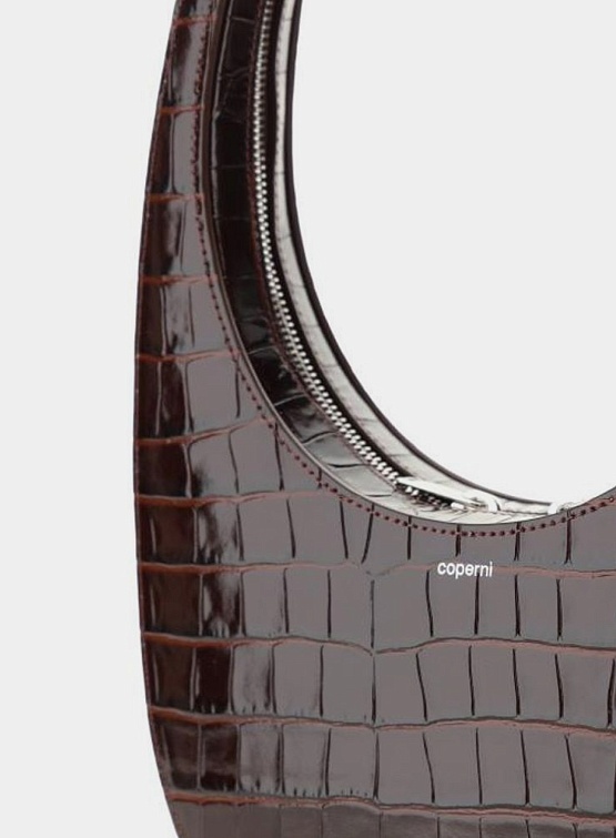 Сумка Coperni Croco Swipe Bag Brown