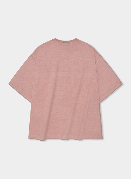 Футболка ANGLAN Pigment Cracked Graphic Half Tee Indi Pink
