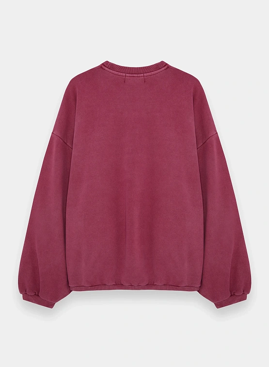 Свитшот ANGLAN Reversible Pigment Two Layer Washed Red