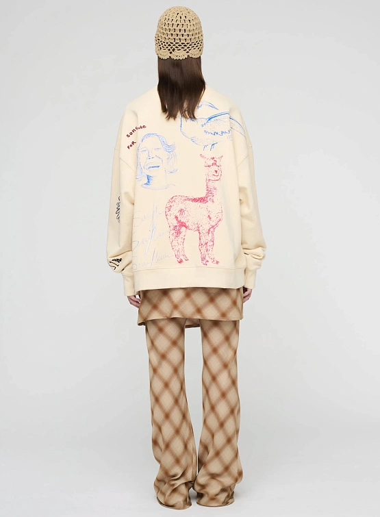 Свитшот Song for the Mute "Sketchbook" Relaxed Ivory