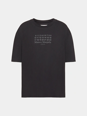 Футболка Maison Margiela Printed Logo Washed Black