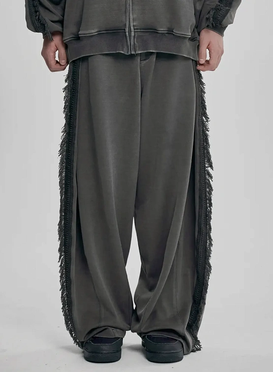 Брюки AJOBYAJO Lace Trimming Track Charcoal