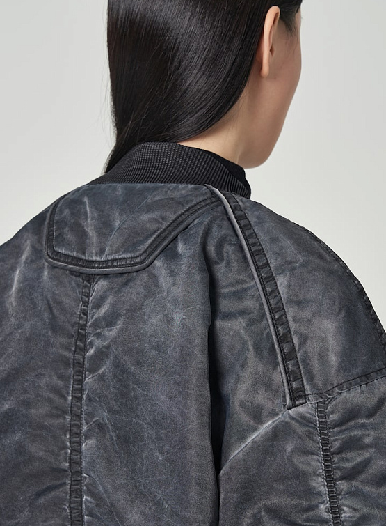 Женская куртка JUUN.J Overdying Hood MA-1 Jumper Black