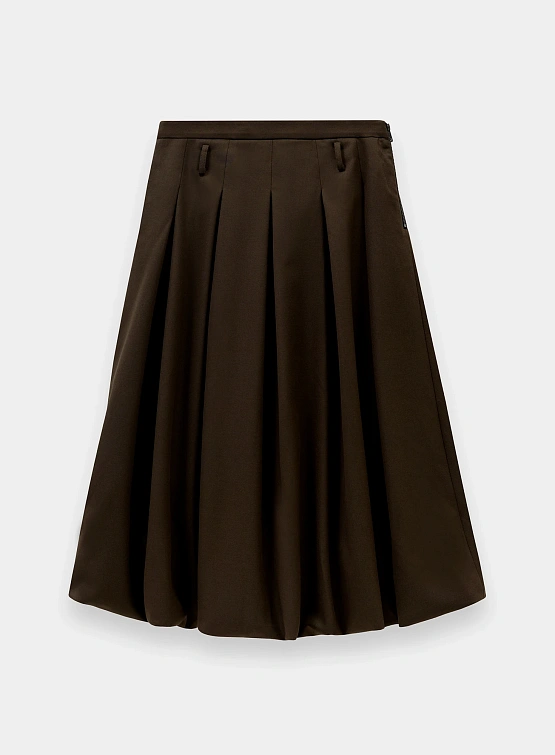 Женская юбка EPINGLER Bubble Pleats Check Brown