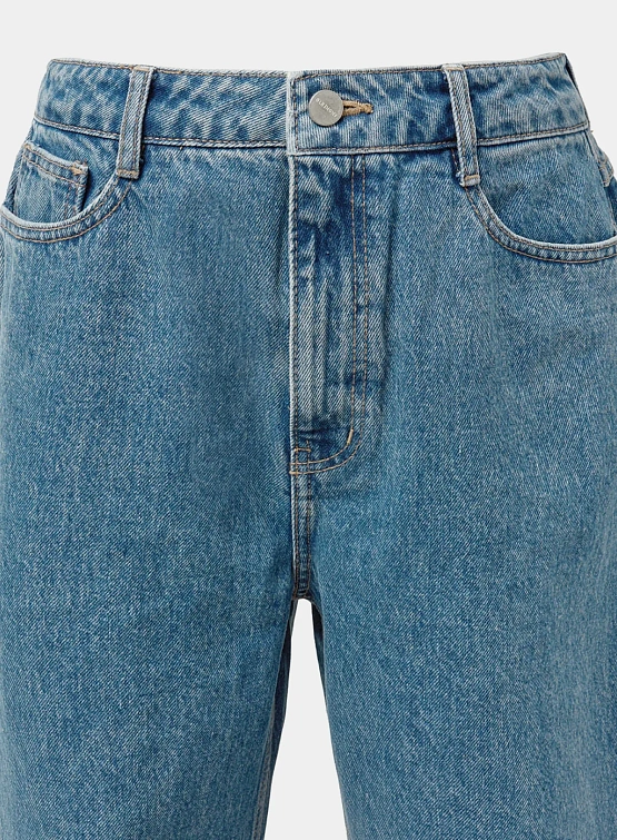 Джинсы AMOMENTO Mens Straight Fit Mid Blue