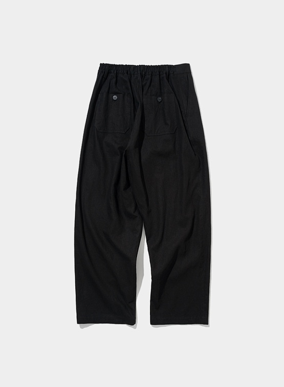 Брюки Uniform Bridge One Tuck Linen Black