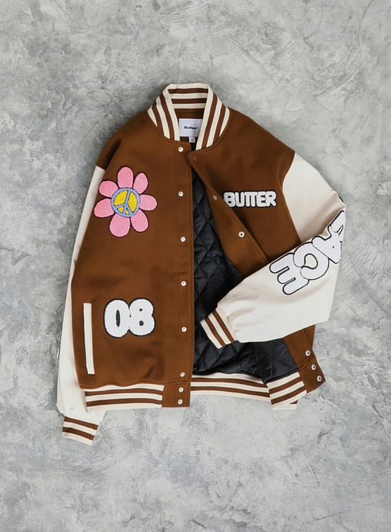 Куртка Butter Goods World Peace Varsity Jacket Brown