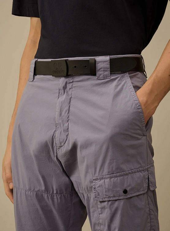 Ремень C.P. Company Leather Logo Belt Black