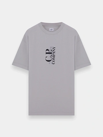 Футболка C.P. Company 30/1 Jersey Logo Blue Fox