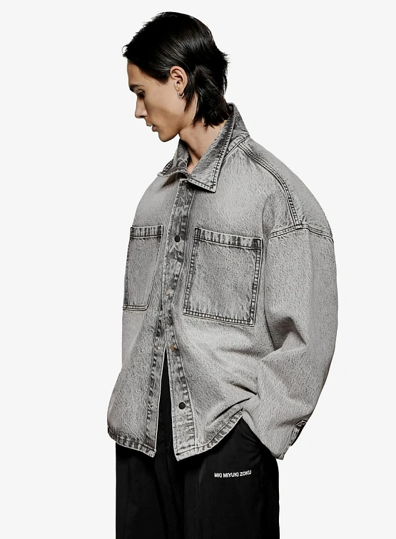 Джинсовая куртка MKI MIYUKI ZOKU Denim Box Washed Black