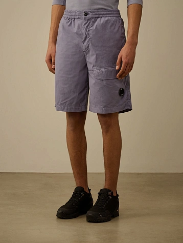 Шорты C.P. Company 50 Fili Stretch Cargo Lens Lavander Violet