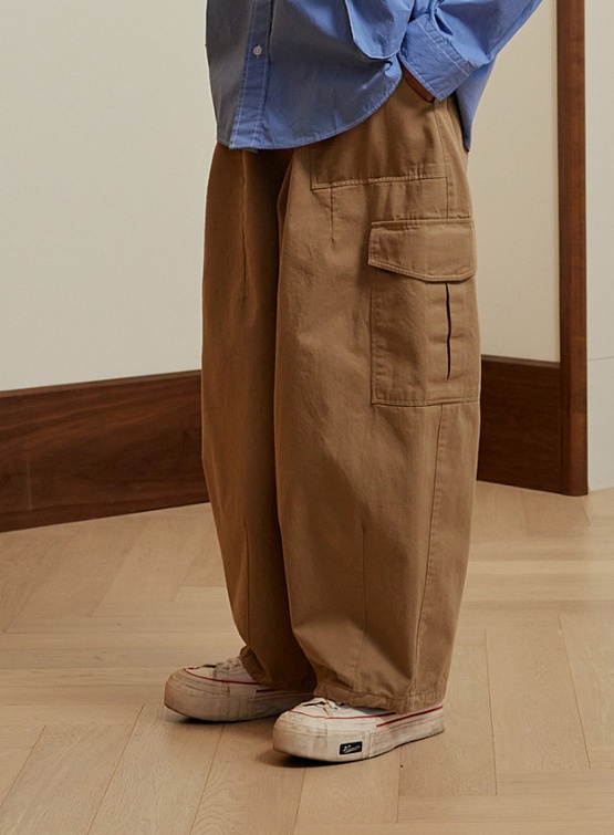 Брюки FrizmWORKS Twill Cargo Balloon Pants Beige