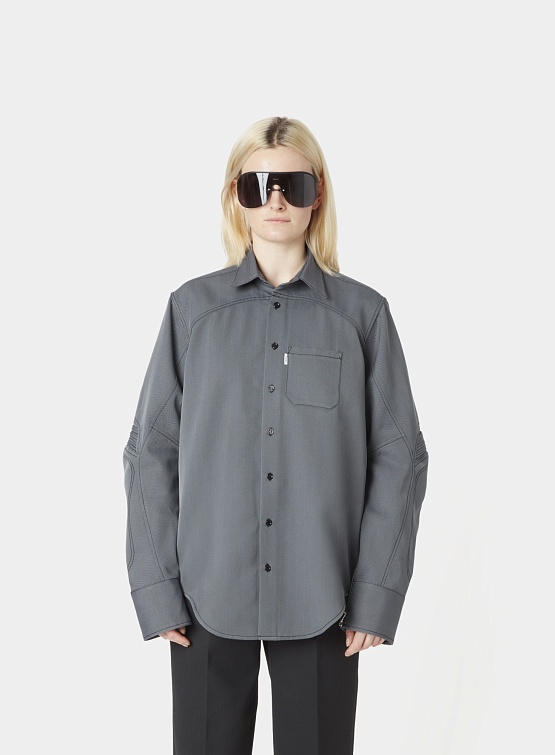 Женский овершот Coperni Moto Shirt Black/Grey