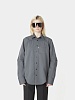 Женский овершот Coperni Moto Shirt Black/Grey