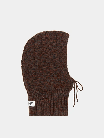 Балаклава MM6 Maison Margiela Tile Knit Brown