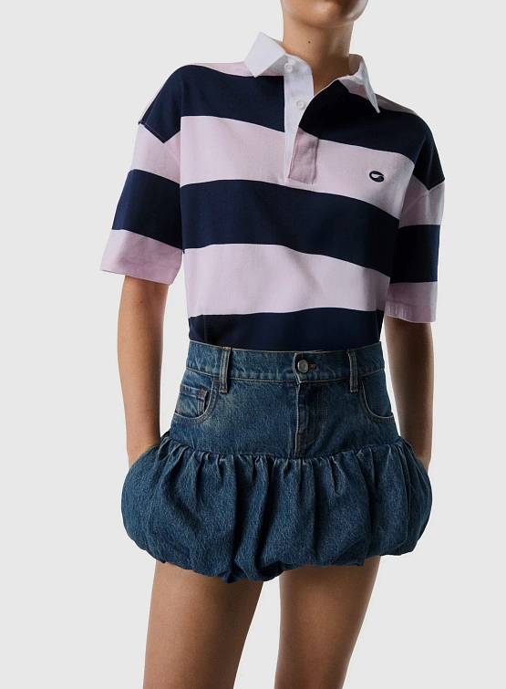 Женское Поло Coperni Striped Polo Pink/Blue