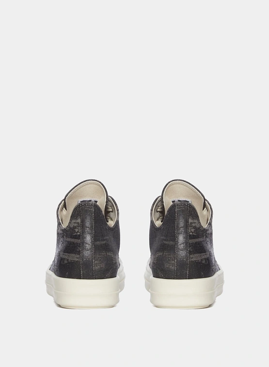 Кеды RICK OWENS DRKSHDW Concordians Low Washed Foil Black/Milk