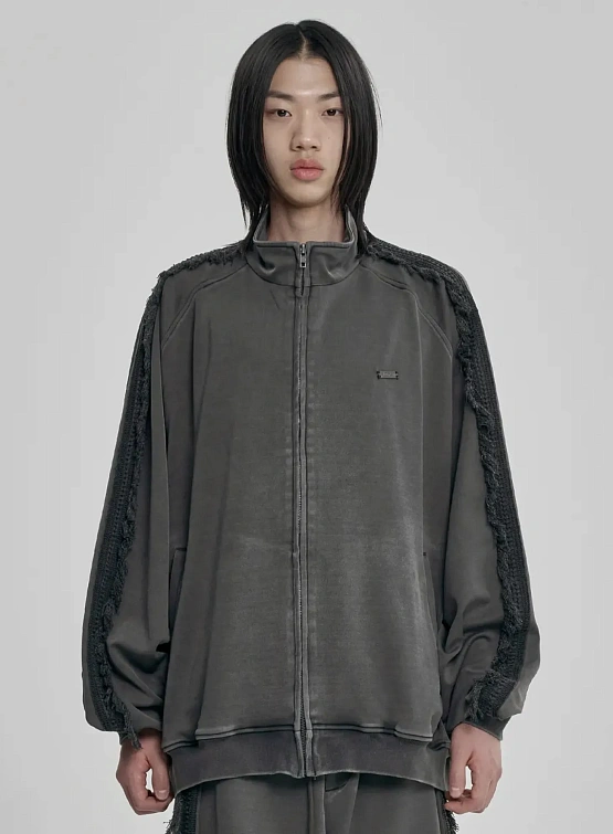 Толстовка AJOBYAJO Lace Trimming Raglan Track Charcoal