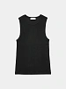 Топ AMOMENTO Round Neck Sleeveless Top Black