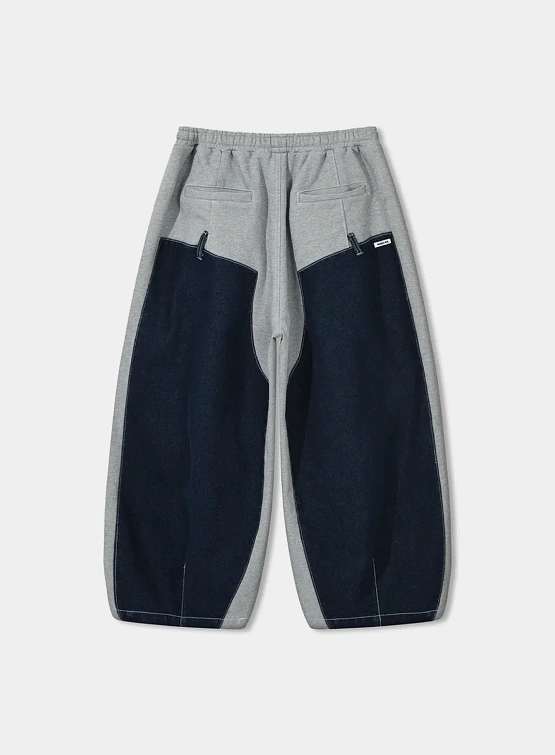 Брюки ANGLAN Denim Double Sweat Balloon Melange Grey