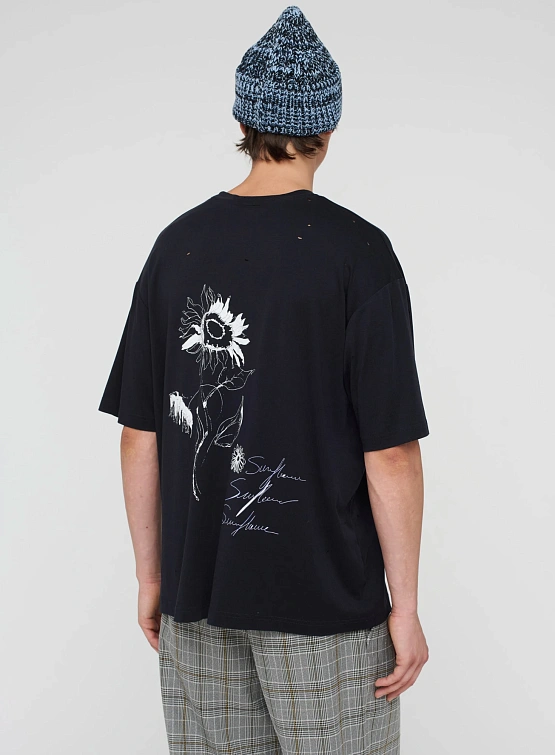 Футболка Song for the Mute "Sunflower" Oversized Navy