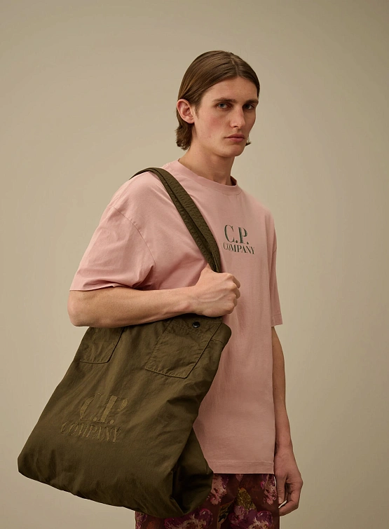 Тоут C.P. Company Twill Left Hand Logo Ivy Green