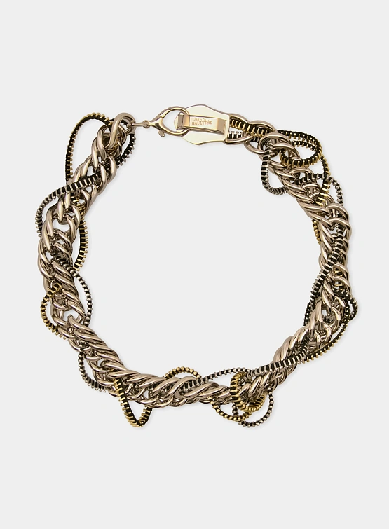 Ожерелье Jean Paul Gaultier Zippers Silver/Black/Gold