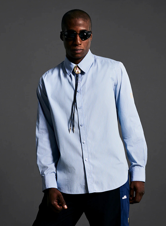 Рубашка Martine Rose Classic Shirt Blue White