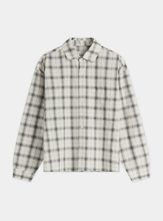 Рубашка MKI MIYUKI ZOKU Box Dress Off White Check