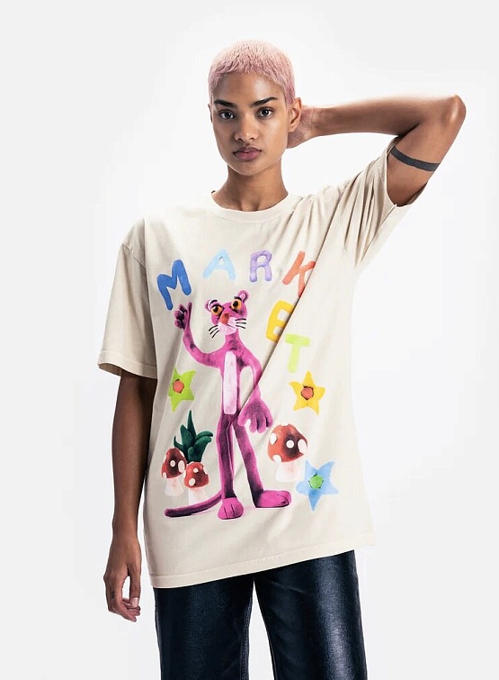 Футболка MARKET Pink Panther Nostalgia T-Shirt Ecru