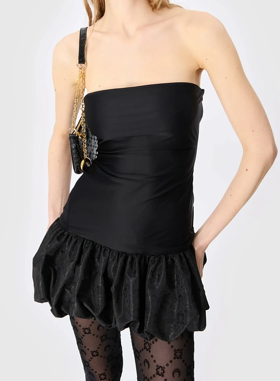 Женские колготки Marine Serre Moonogram Mesh Flock Black