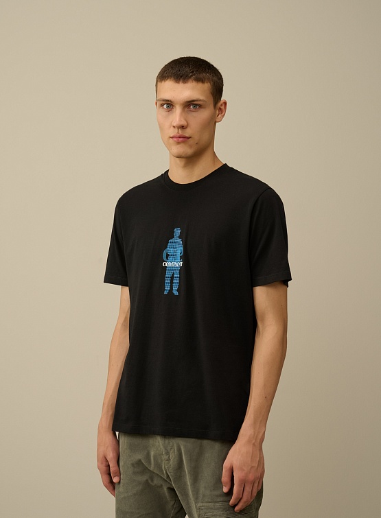 Футболка C.P. Company 30/1 Waffled British Sailor Black