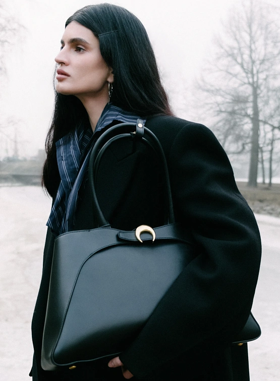 Cумка Marine Serre Smooth Leather Aurora Black