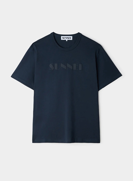 Футболка Sunnei Classic T-Shirt Logo Sprayed Carbon