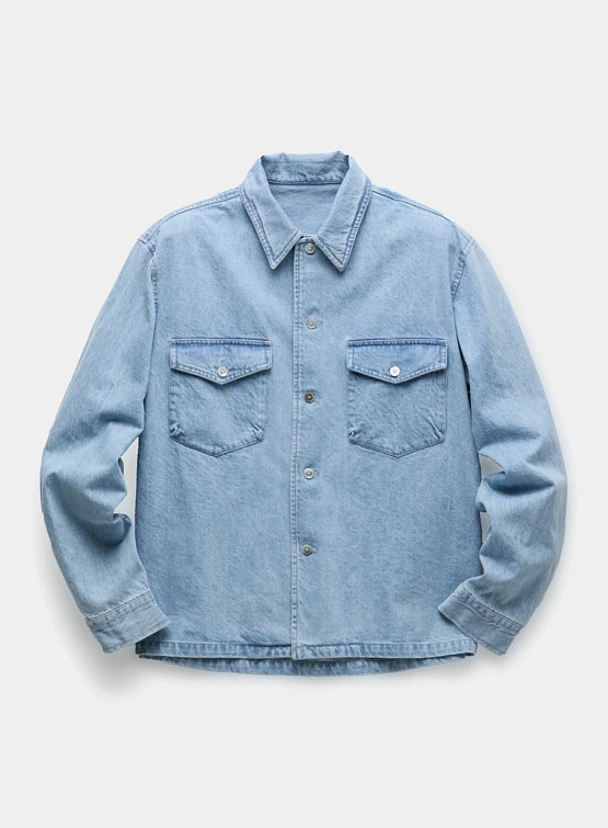 Рубашка COOR Oversized Two Pocket Denim Washed Blue