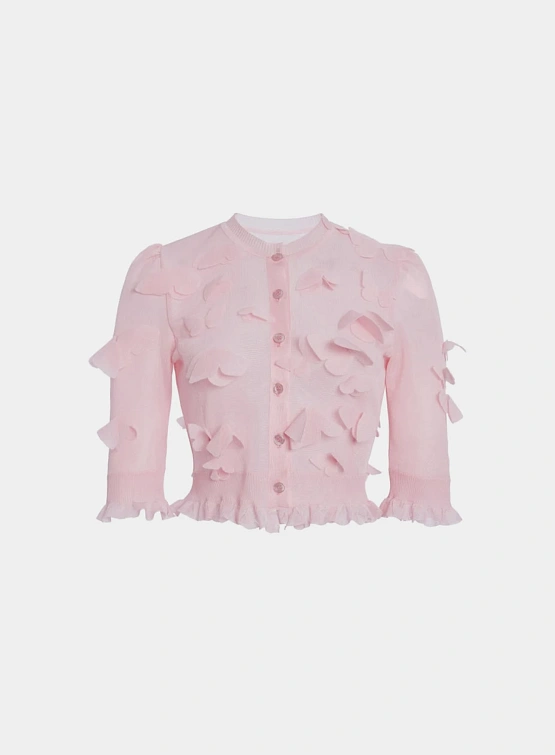 Женский кардиган Coperni Knitted Butterfly Pink